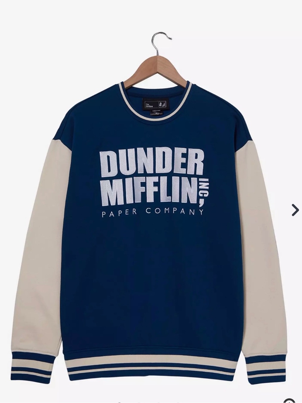 The Office Dunder Mifflin Logo Crewneck - BoxLunch Exclusive Size Large
